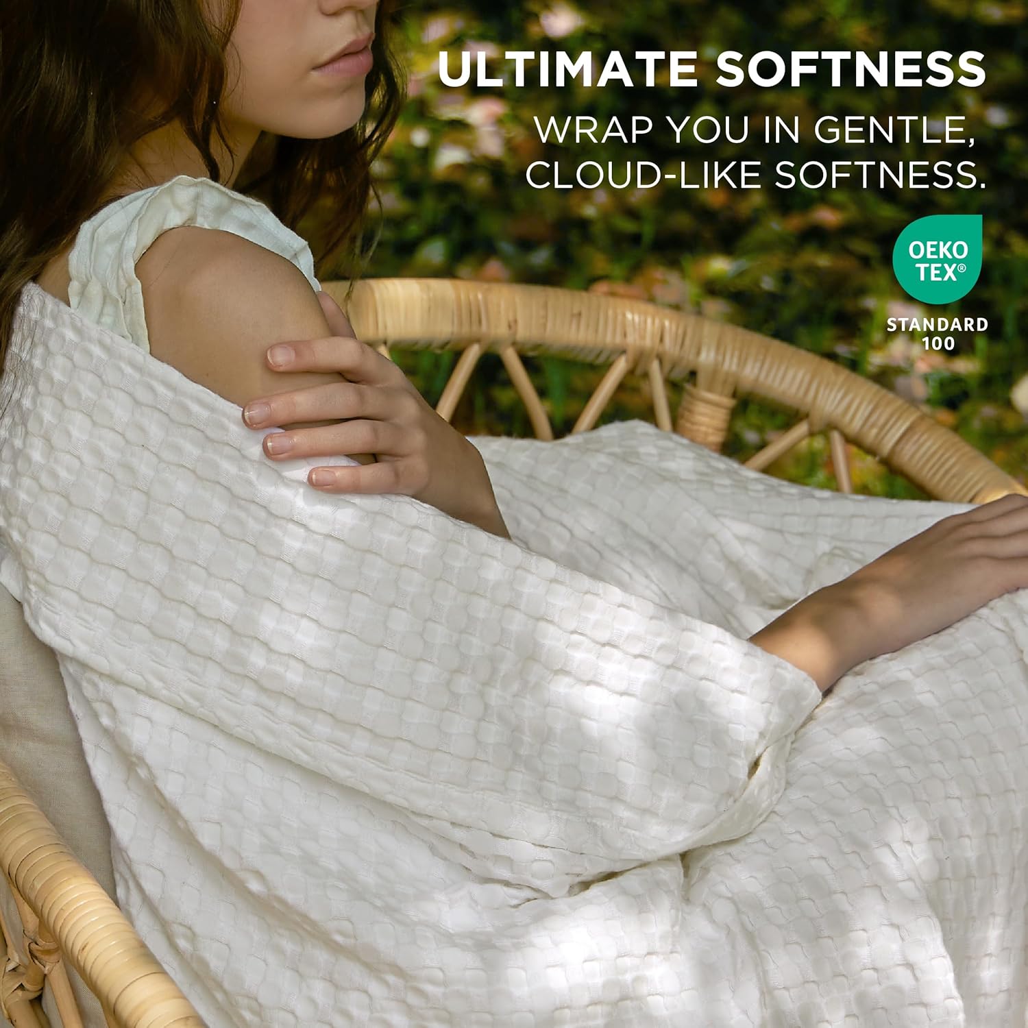 Cooling Bamboo Waffle Blanket