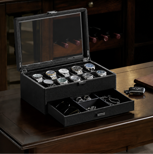Lockori - Premium Leather Lockable Watch Box Organizer