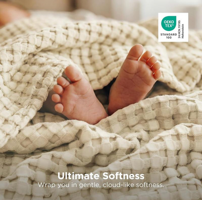 Cooling Bamboo Waffle Blanket